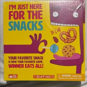 Exploding Kittens I'm Just Here for the Snacks Board Game - Yellow and Purple